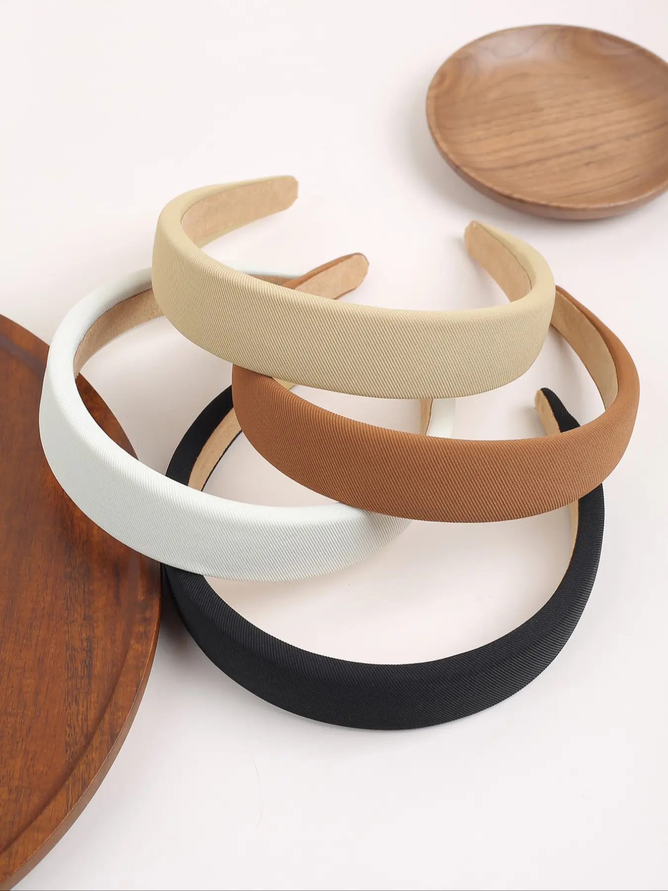 4pcs Autumn Winter Maroon Color Wide Edge Sponge Hair Bands, Stylish Versatile Headbands for Daily Outdoors and Face Washing