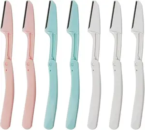 7 Pcs Eyebrow Razor, Face Razors for Women, Dermaplaning, Dermaplaning Blades for Face, Face Shavers for Women, Eyebrow & Facial Razor Set, Foldable Safety Shaver for Women/Men