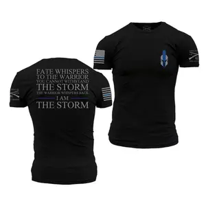 I Am The Storm Spartan Warrior Shirt Motivational Quote Graphic Tee Strong Mindset Gym T-Shirt Menswear & Underwear Men's Tops T-Shirts
