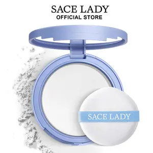 SACE LADY Oil Control Face Powder Matte Waterproof Lasting Setting Powder Face Makeup With Puff 0.35Oz