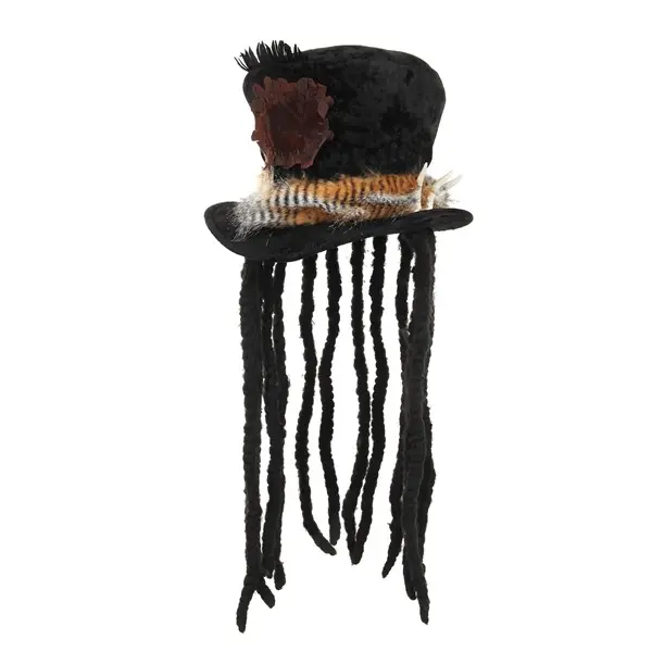 Witch Doctor Costume Hat with Dreadlocks