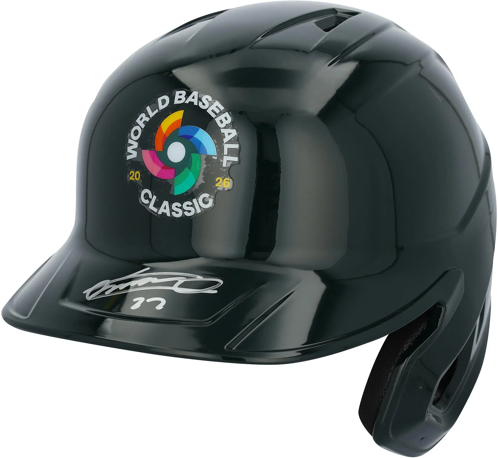 Vladimir Guerrero Jr. Dominican Republic Baseball Autographed 2026 World Baseball Classic Logo Batting Helmet - Fanatics Authentic Certified