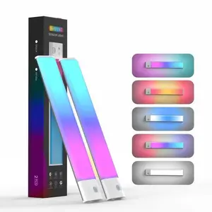 Smart Under Cabinet Lights,RGB Gradient & White Light Dimmable Wall Light with Motion Sensor,1500mAh USB Rechargeable Light,Magnetic Installation Dimmable Lights，Suitable for kitchen, hallway, bedroom and room decoration