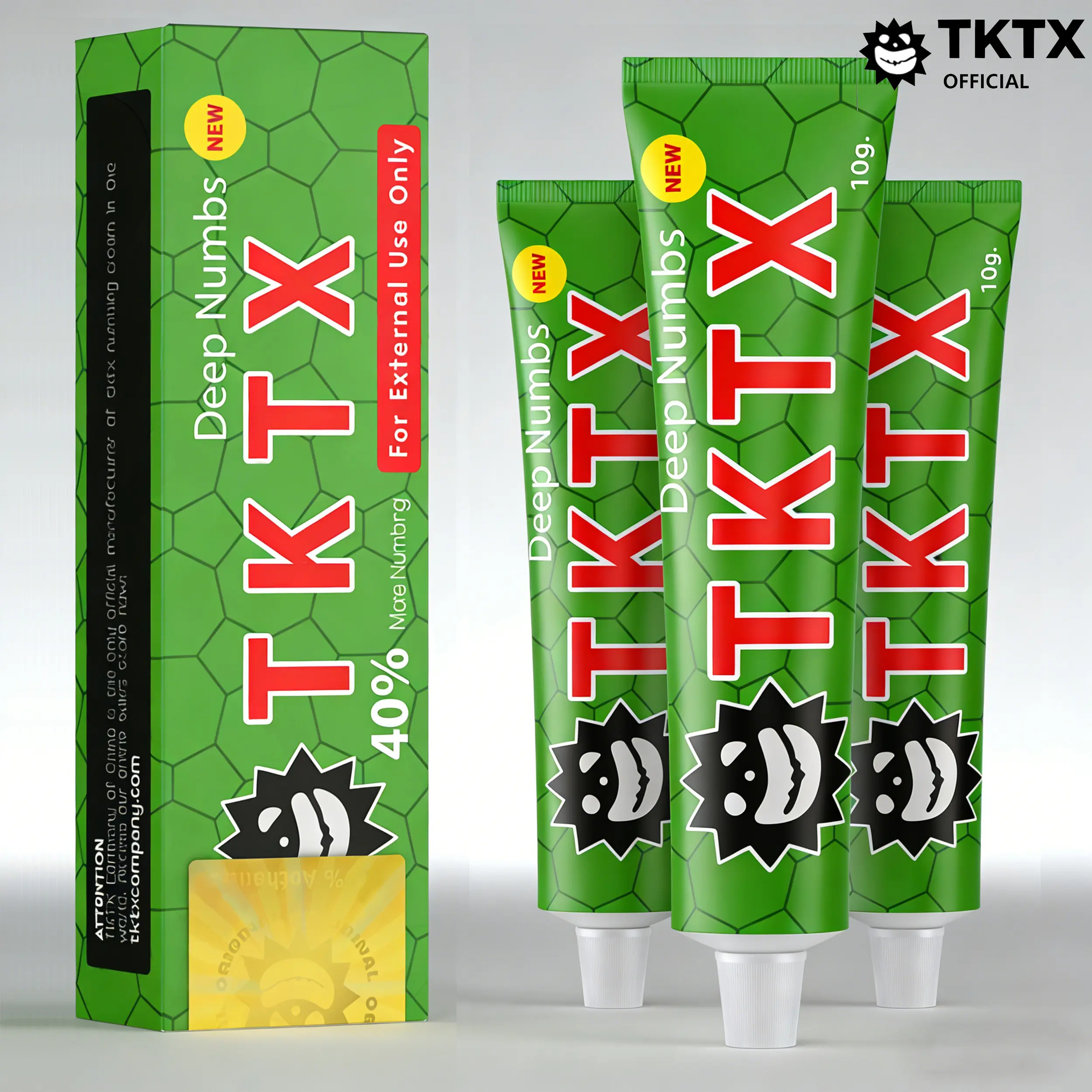 TKTX Numbing Cream (3 Pack) - For Tattoos -Tattoos Painless Procedure  Strong 10g