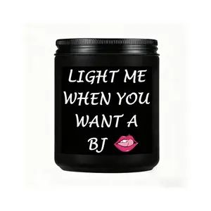 1pc Candles Gifts For Him Men Funny Unique Birthday Gifts For Husband From Wife Boyfriend Gifts For Light Me When You Want A Bj Fragrance Lavender Scented Soy Wax Candle