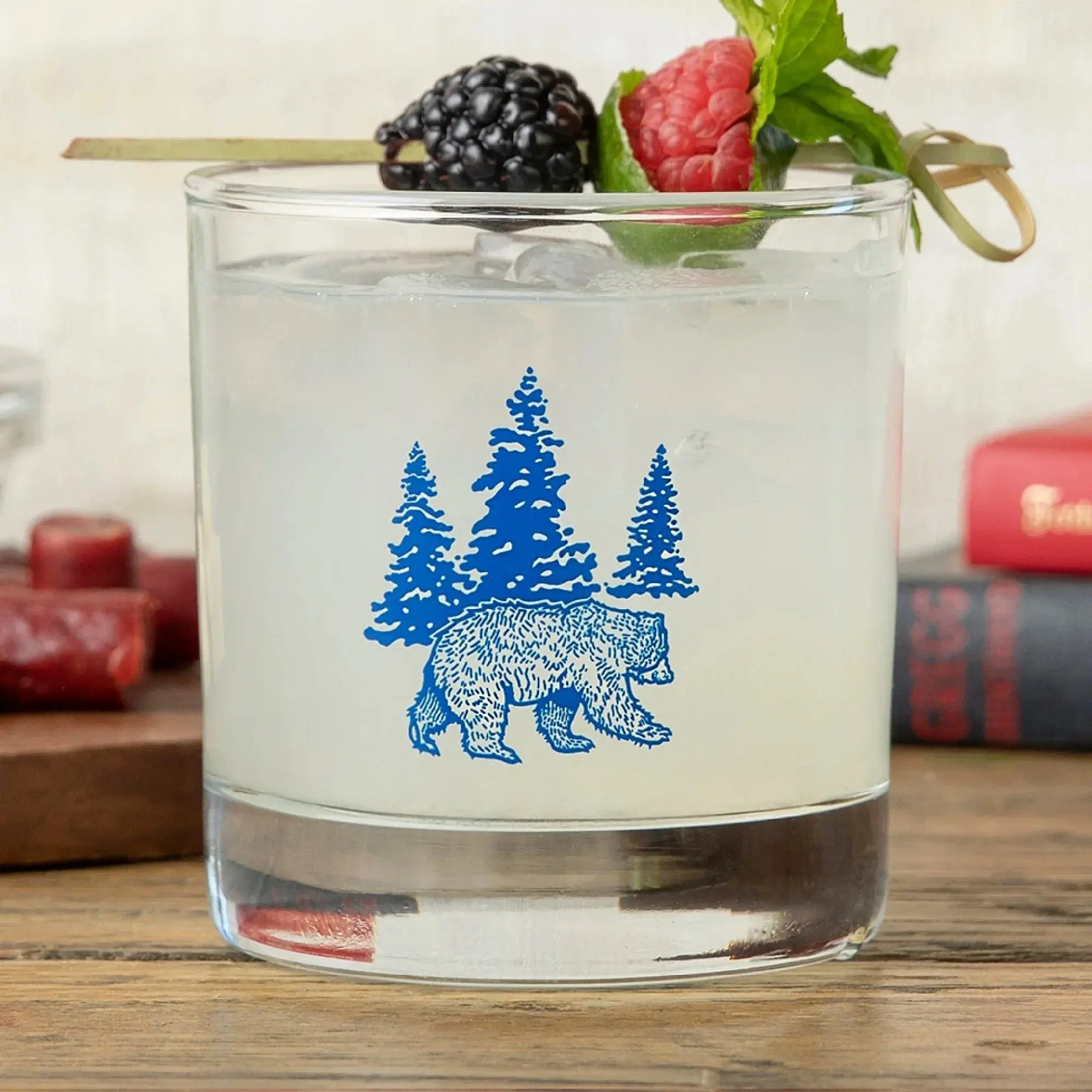 Blue Bear Whiskey Rocks Glass