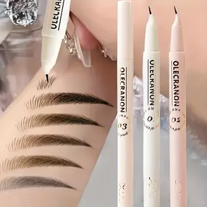 This ultra-fine angled eyebrow pencil simulates the texture of real hair, creating clear contours. It is waterproof and-resistant, making it especially suitable creating delicate eyeliner on the lower lashes and inner corners of the eyes. One stroke is al