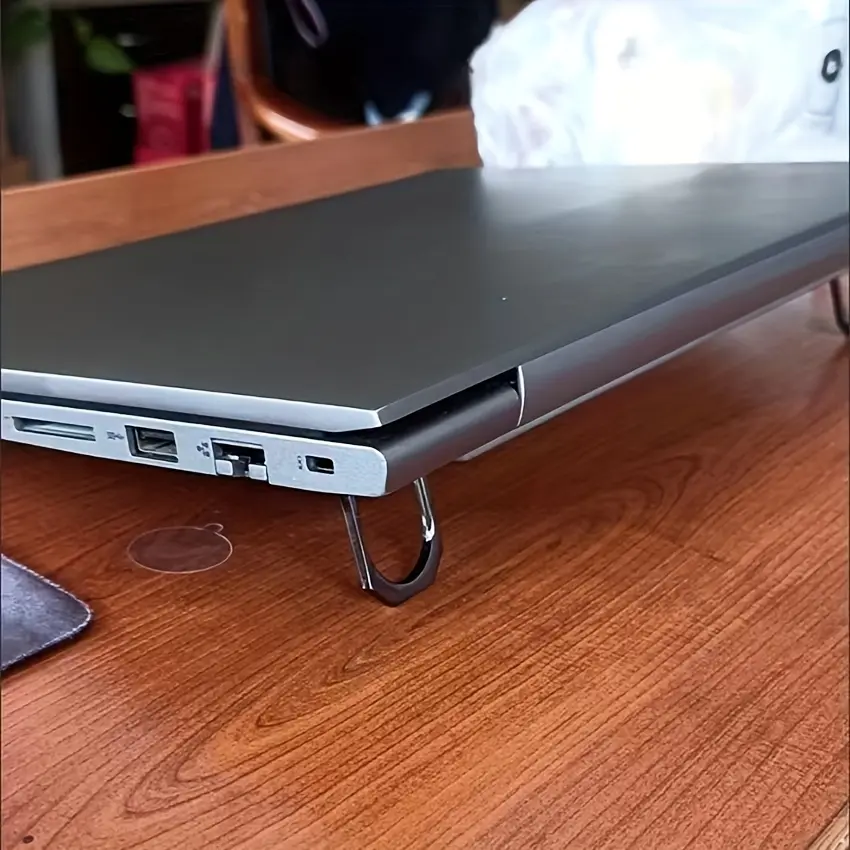 2pcs Invisible metal bracket, used for laptop mini portable high cooling rack, supports folding base, universal laptop bracket adjustable