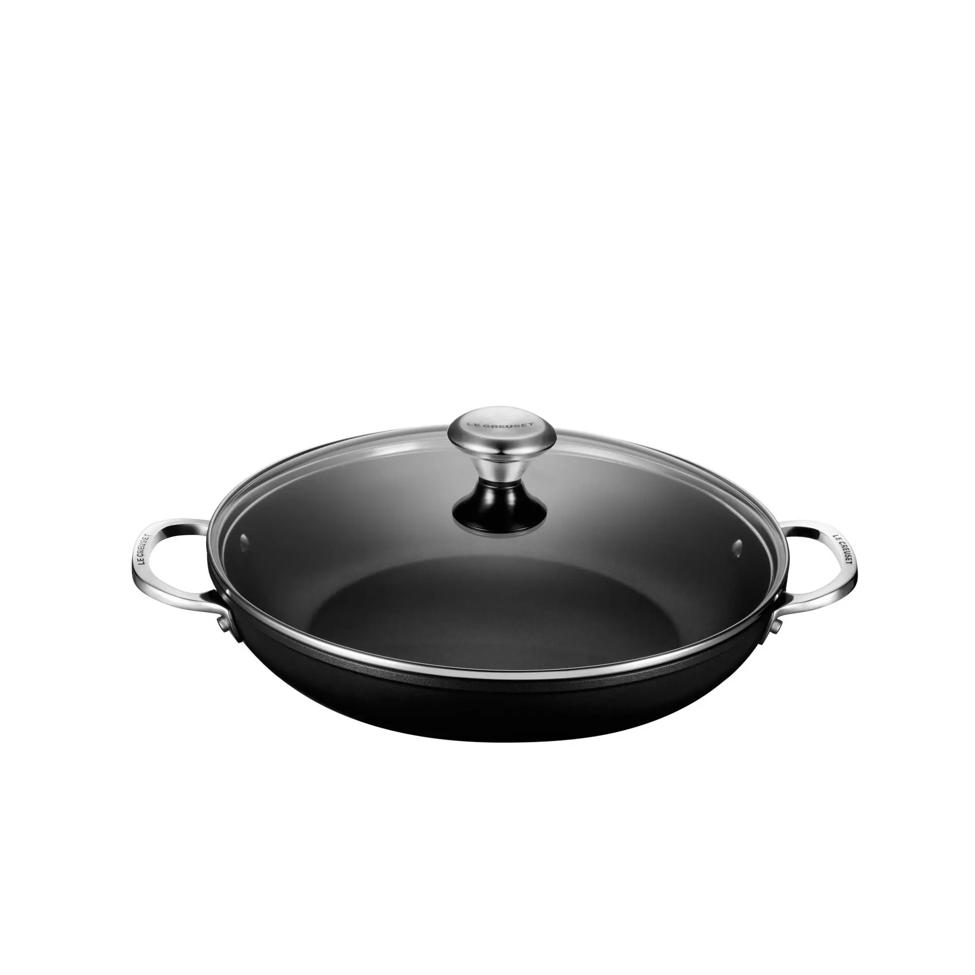 Le Creuset 4 Qt. Shallow Casserole/Braiser with Glass Lid | Toughened Nonstick Pro