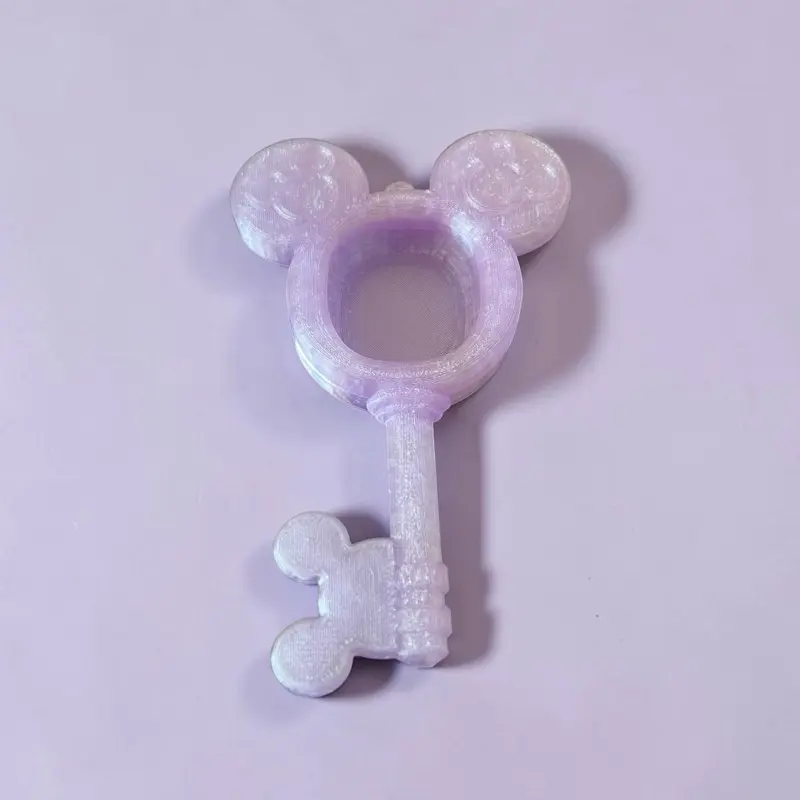 Magicband plus puck holder keychain transparent light purple design 3D printed
