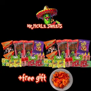Mr. Pickle Sweets Chamoy Pickle Kit Family Pack (4 kits) with Free Gift - Snack Multipack