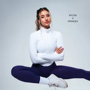 EKKO Women's Jacket in Nylon Material - Crop Top Style