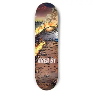 Area 51 Crash Site SkateBoard Deck 7 Ply Maple Multiple Styles