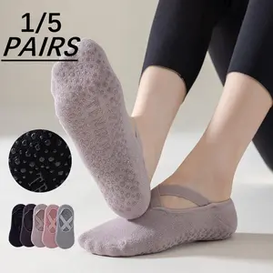 Women's Socks, 1-5 Pairs, Boat Style, Short Tube Design, Minimalist, Ideal for Yoga & Dance, Enhanced Grip Performance, Perfect for Indoors, Breathable Soft Socks