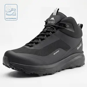 OUTJET Men's Waterproof Tactical Boots – Composite Toe, Durable Rubber Sole for Work, Hiking, Motorcycle & Combat | Lightweight & Comfortable
