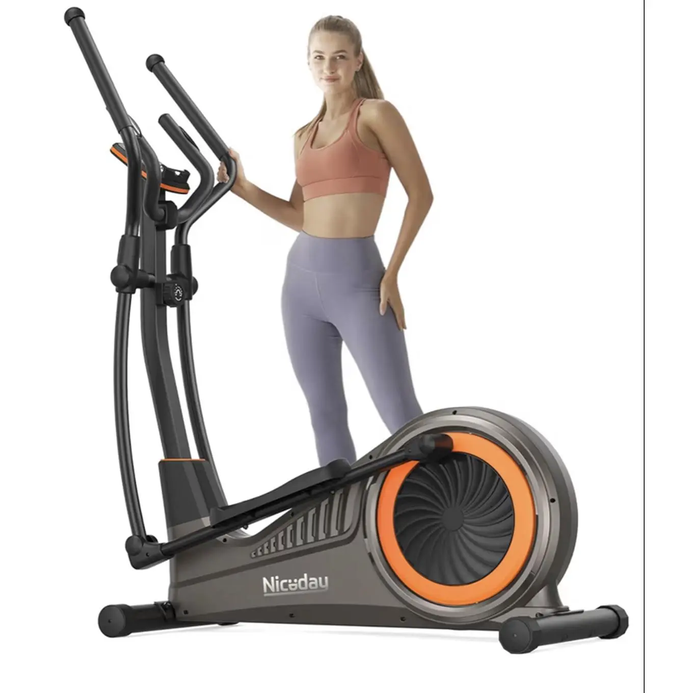 Niceday Elliptical Exercise Machine 15.5IN 16IN 20IN Stride 500LBS Capacity 16 Level Resistance for Home Training