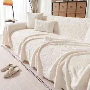 Modern Thick Plush Sofa Cover Blanket, Sofa Couch Covers, Couch Slipcover, Pet Scratch-Resistant, Anti-Dirt Dustproof, Home Decor for Living Room & Bedroom