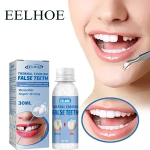 EELHOE shapeable cavity filling teether Shapeable dentures 30ml, dental glue, film,makeup, temporary filling, dental glue, falsefilling, broken teeth, gaps filling Resin Gel Kit Oral