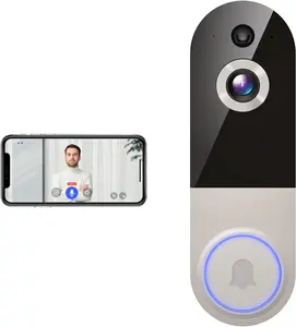 CutePanda1920P Wireless Smart doorbell, WiFi Camera, Night Vision Function, Artificial Intelligence Snapshot, Rechargeable Battery, Photo and Video Recording, Two-Way Communication, Local Storage