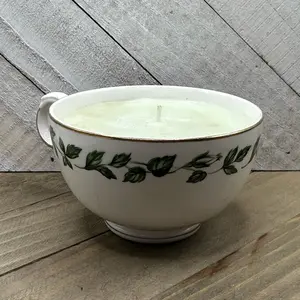 Tea Cup Candle, cashmere petals bbw type scented Decoration