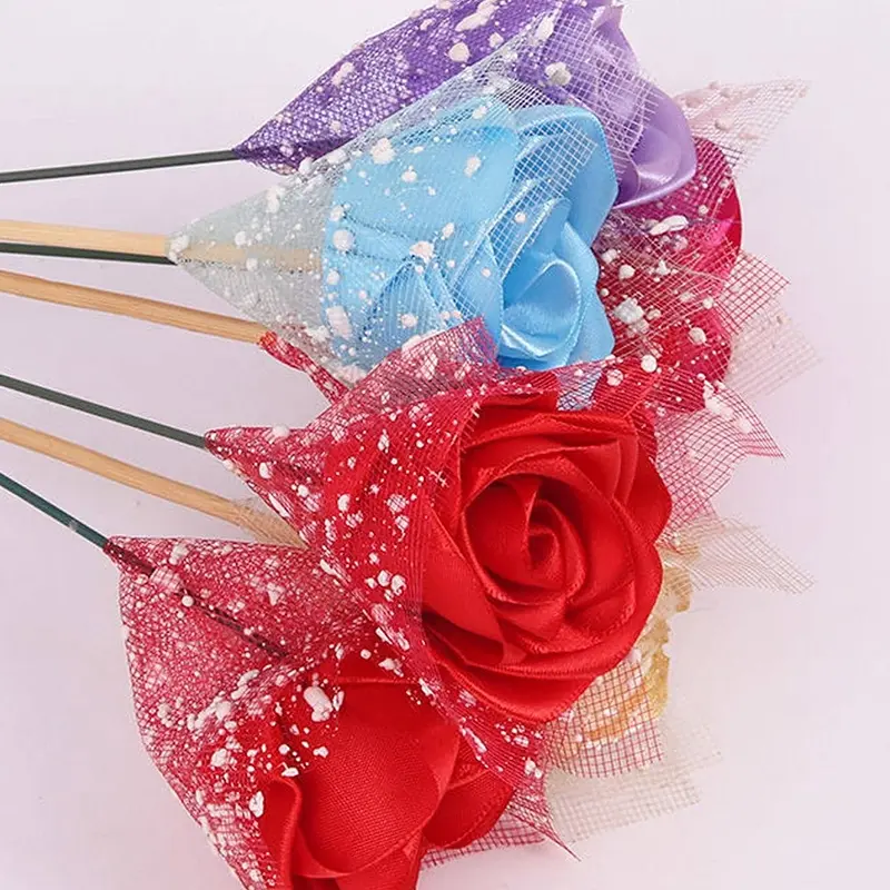Flower Shop Packaging Set, Handmade Ribbon Rose Wrapping Paper, DIY Bouquet Material, Snowflake Netting, Bouquet Wrappers, Gift Wrapping Supplies, Creative Gift Packaging, Perfect for Floral Arrangements