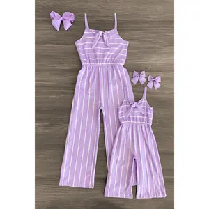 Mom & Me - Lavender Stripe Jumpsuit