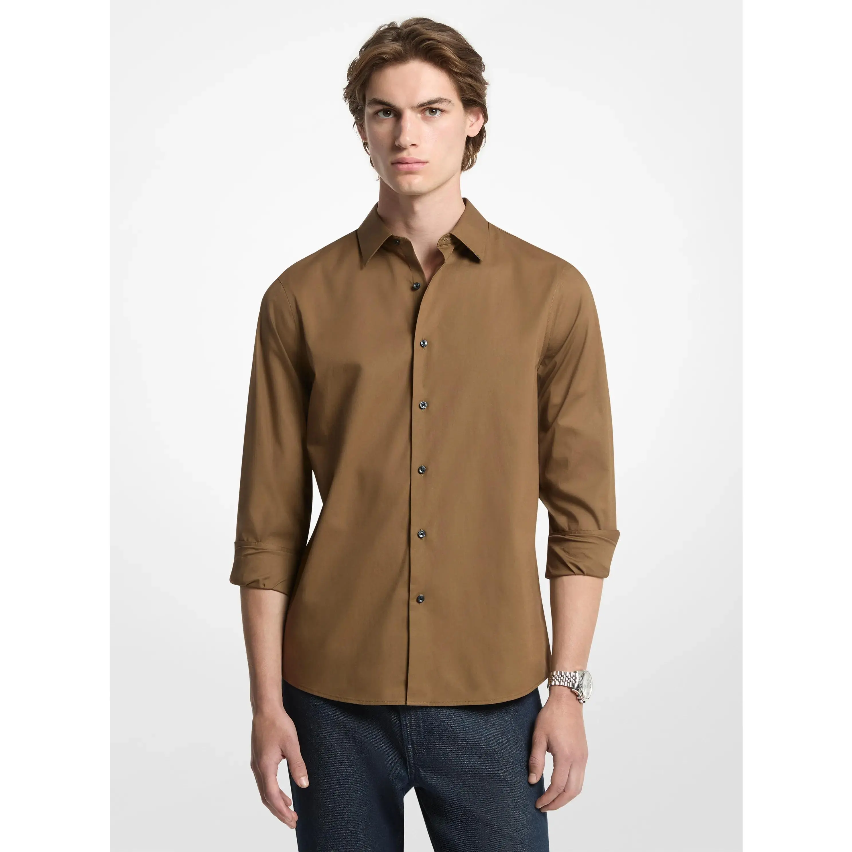 Classic-Fit Cotton Blend Dobby Shirt Classic-Fit Cotton Blend Dobby Shirt