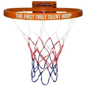 WAWAWEWA The Official Silent Basketball Hoop Indoor – Large Plastic Wall-Mounted Quiet Practice Hoop for Shooting & Skill Training (for Use with Silent Basketballs Only) – Adhesive or Screw Install