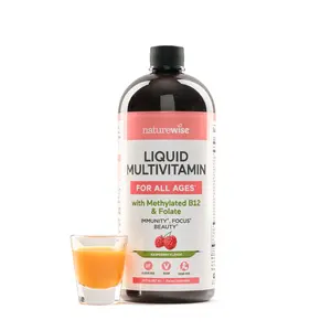 NatureWise Liquid Multivitamin - Sugar Free, Vegan, Gluten Free, Non-GMO Daily Liquid Multivitamin Supplement for All Ages - Liquid Supplement