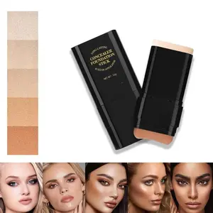 5-color Dual -Ended Eraser Foundation Stick -Multi -Use Concealer & Highlighter for AcneMarks , Nose Contour Flawless Makeup Finish -Versatile Cosmetic Tool , daily gift 01#Ivory