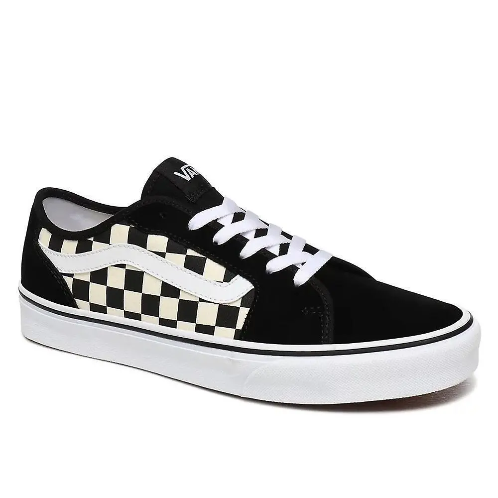 Vans Filmore Decon Checkboard Sneaker in Black/White Leather | Men's