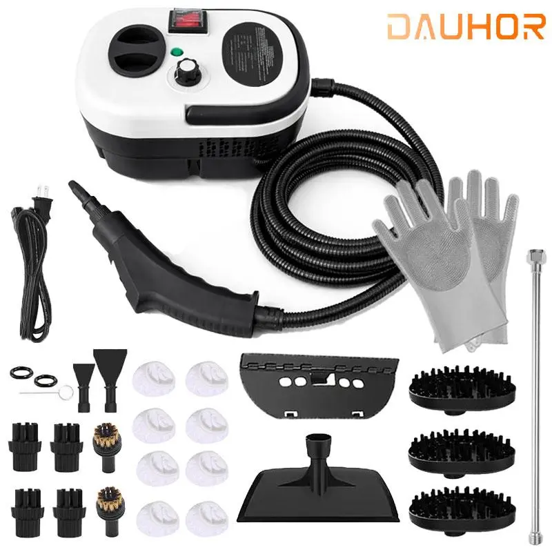 DauHor 2500W Corded High-Pressure Multi-Surface Steam Cleaner, Portable Handheld Steamer with 14-Accessory Cleaning Set, Adjustable Levels, Fast Heating for Kitchen to Car, Tile