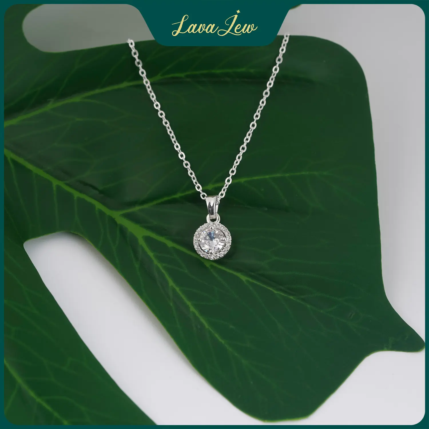 LavaJewelry Solid Circle Necklace, Sterling Silver Necklace, Necklace for Women and Girls