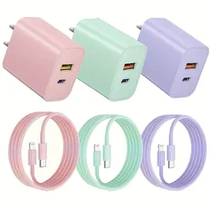 JAYUANONE for iPhone 14/13/12 20W Dual Port Power Adapter Usb C Charger  with 6ft MFi Certified Charging lightning Cable, for iPhone 14/13/12/11/XR/X/X Max Electronic Smartphone and Cellphone