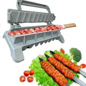 Easy Kebab Maker, 1 Count Single-row Plastic Skewer Mold, Food Safe and Portable Grill Presses & Irons for Effortless Barbecue, Barbecue Utensils
