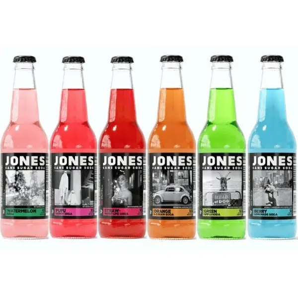 Jones Soda Assorted 4-Pack Beverage Lemonade bottle drinks Strawberry