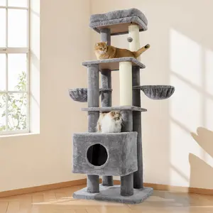 Gardner Pet 65in Heavy Duty Cat Tree Tower for Large Cats, Multi-Level Cat Furniture with Replaceable Sisal Scratching Post, Hammock | Extra-Large Platform & Condo
