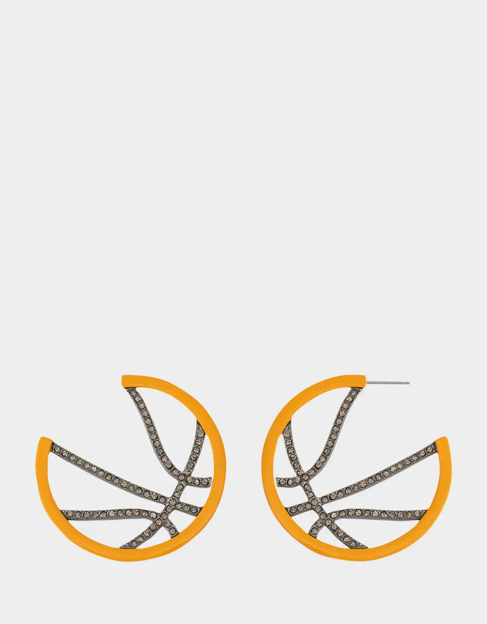 BASKETBALL HOOP EARRINGS ORANGE