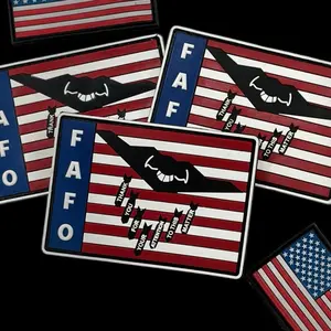 FAFO America Patch Velcro Backed 3.5 x 2.5 inch Tactical Flag Patch for Uniforms and Bags