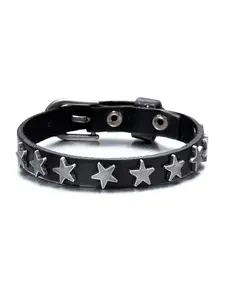 Punk Vintage Star Leather Bracelet Bangle, Fashionable Bracelet, New Style Bar Street Dance Accessory, Fashion Jewelry for Men and Women