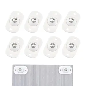 8 PCS Self Adhesive Caster Wheels for Appliance, 360° Swivel, Glide Smoothly, Mini Rollers for Coffee Machines, Air Fryer, Kitchen Appliances, Trash Can, Small Furniture (White)