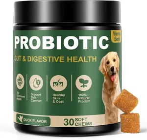 Probiotics for Dogs - Dog Probiotics for Yeast, Itchy Skin and Itchy Ears, 30ct