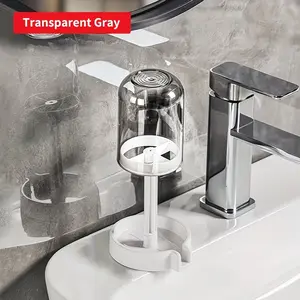 Waterproof Toothbrush Holder, Space-Saving Wall Mount Organizer, Bathroom Sink Counter Storage Rack, Cosmetic Display Stand