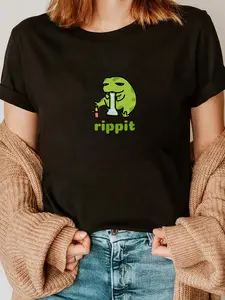 100% Cotton Rippit Stoner Frog | Weed, Marijuana Smoker, Cannabis 420 T-Shirt