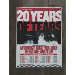 20 YEARS OF TEARS For Those Raised On Emotion Hawthorne Heights EMO Show Poster