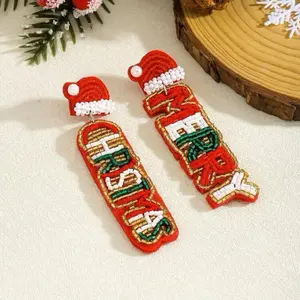 Christmas Seed Bead Earrings