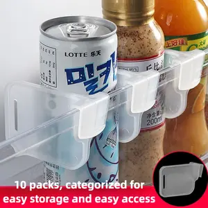 Freely Adjustable Snap-On Divider: Snap-On Adjustable Dividers for Customizable Refrigerator Storage Space.