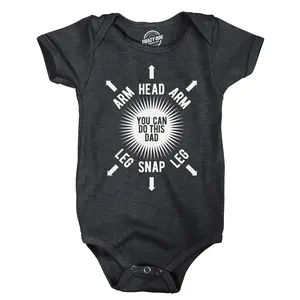 You Can Do This Dad Baby Bodysuit Funny Sarcastic Graphic Novelty Jumper for Infants Funny Baby Onesies Funny Sarcastic Onesie Novelty Onesie Black - Do