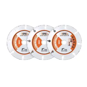 BGTEC Carbide Wood Cutting Disc, 3 Inch/75MM with 10MM Arbor Vacuum Brazed Carbide Cut-Off Wheel Blade for Wood Board, Gypsum Board, Rubber Pipe, Plastic