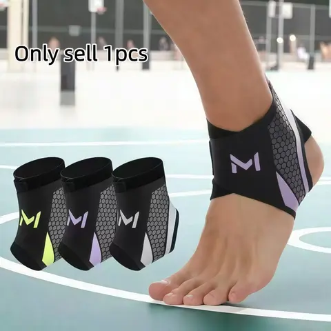 Unisex Ankle Protector, Ankle Wrap, Ankle Sleeve, Ankle Compression Cuff, Sprain Prevention, Breathable Polyester Material, Ideal for Basketball, Soccer, Hiking, Running, Dance, Wearable with Shoes